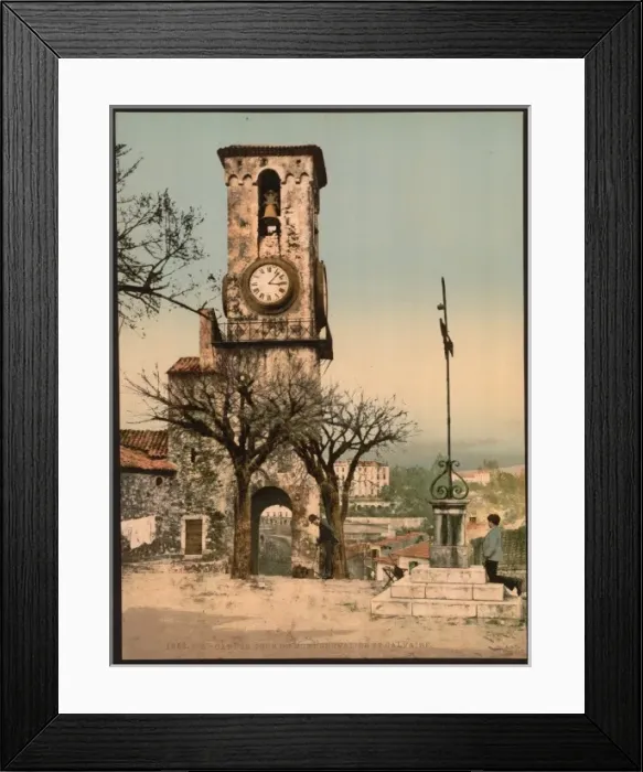 Framed Print : Mont Chevalier, the tower and calvary, Cannes, Riviera Mont Framed Print : Mont Chevalier, the tower and calvary, Cannes, Riviera Mont