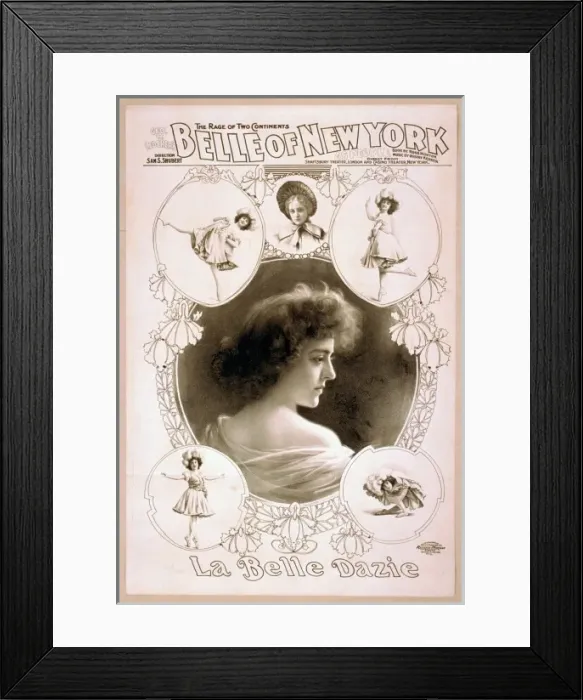 Framed Print : Geo. W. Lederers Belle of New York the rage of two continen Framed Print : Geo. W. Lederers Belle of New York the rage of two continen