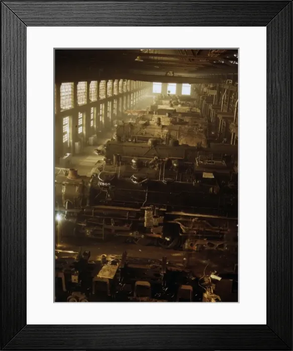 Framed Print : Chicago and Northwestern railroad locomotive shops, Chicago Framed Print : Chicago and Northwestern railroad locomotive shops, Chicago