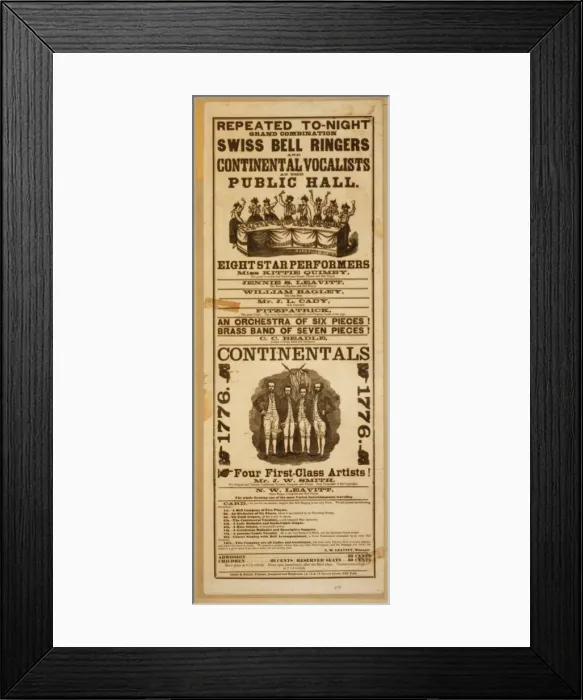 Framed Print : Repeated to-night grand combination Swiss bell ringers and C Framed Print : Repeated to-night grand combination Swiss bell ringers and C