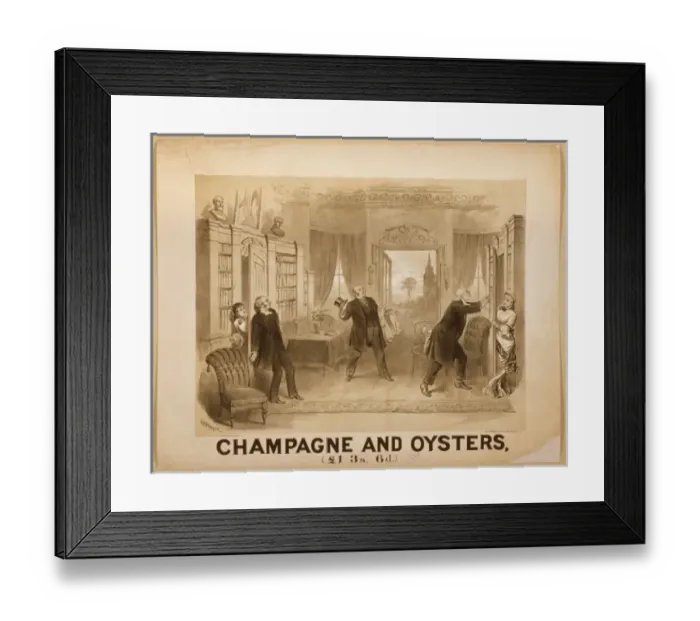 Framed Print : Champagne and oysters Framed Print : Champagne and oysters