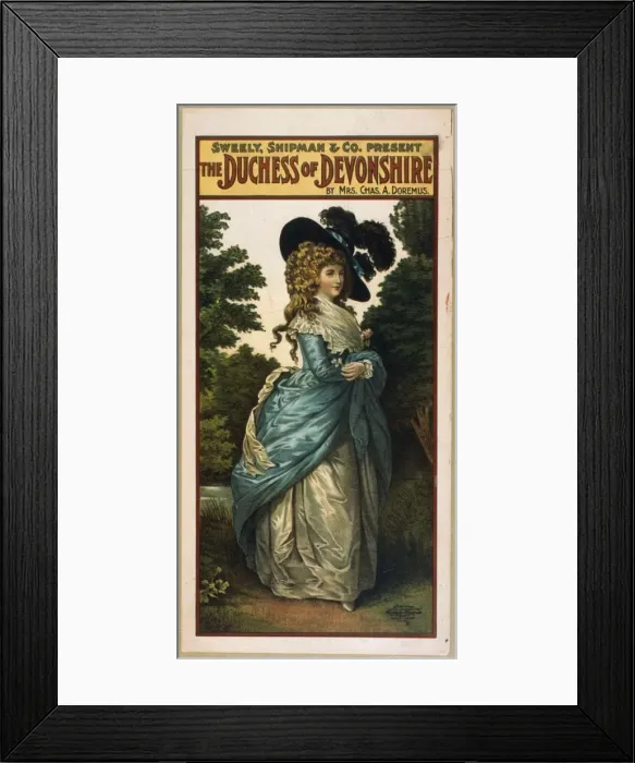 Framed Print : Sweely, Shipman & Co. present The Duchess of Devonshire by M Framed Print : Sweely, Shipman & Co. present The Duchess of Devonshire by M