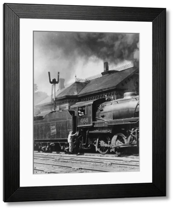 Framed Print : Scene at station in Randolph, Vermont Framed Print : Scene at station in Randolph, Vermont