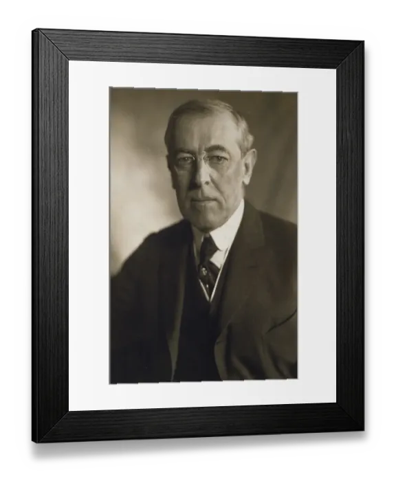 Framed Print : Woodrow Wilson, head-and-shoulders portrait, facing front Framed Print : Woodrow Wilson, head-and-shoulders portrait, facing front