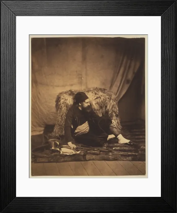 Framed Print : A Zouave. Roger Fenton, full-length portrait, dressed in a Zouave uniform Framed Print : A Zouave. Roger Fenton, full-length portrait, dressed in a Zouave uniform