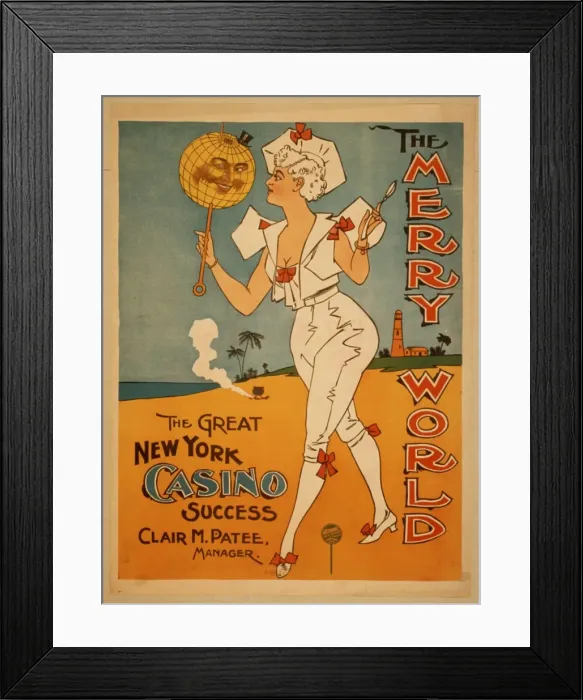 Framed Print : The merry world the great New York casino success Framed Print : The merry world the great New York casino success
