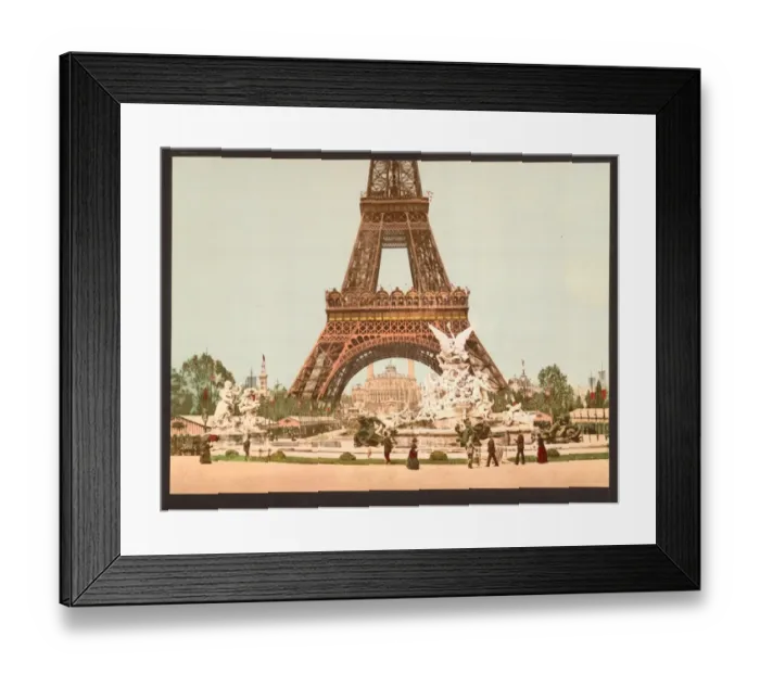 Framed Print : Eiffel Tower and fountain, Exposition Universal, 1900, Paris Framed Print : Eiffel Tower and fountain, Exposition Universal, 1900, Paris