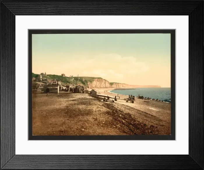 Framed Print : The beach, Fecamp, France Framed Print : The beach, Fecamp, France