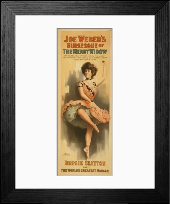 Framed Print : Joe Webers burlesque of The merry widow by arrangement with Framed Print : Joe Webers burlesque of The merry widow by arrangement with