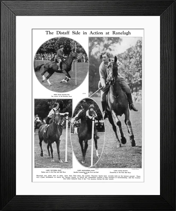 Framed Print : Ladies Mounted Sports at Ranelagh - Lady Alice Scott Framed Print : Ladies Mounted Sports at Ranelagh - Lady Alice Scott