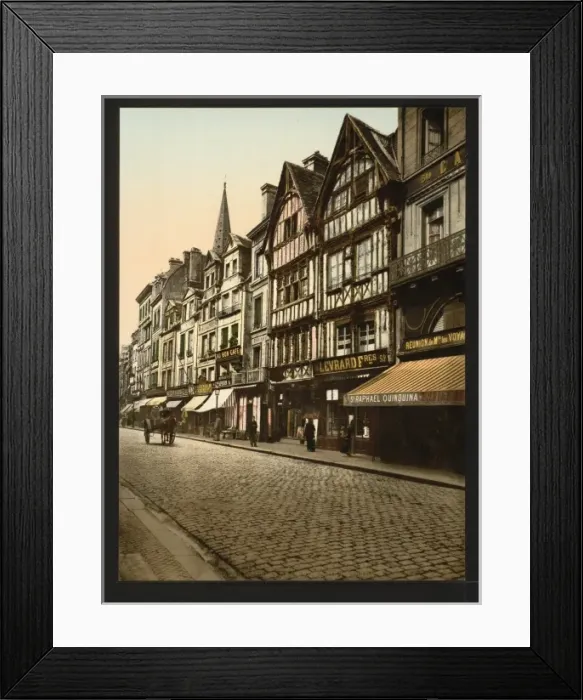 Framed Print : Old houses in rue St. Pierre, Caen, France Framed Print : Old houses in rue St. Pierre, Caen, France