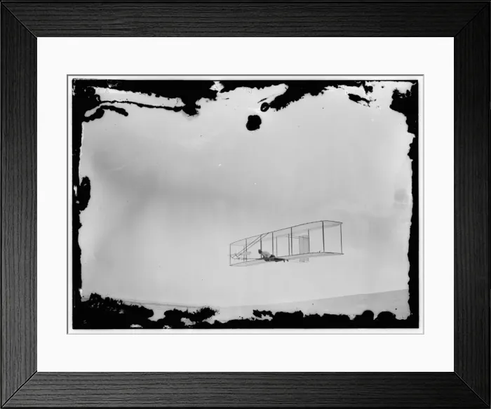 Framed Print : A glide with the double-rudder machine moving to the left, n Framed Print : A glide with the double-rudder machine moving to the left, n