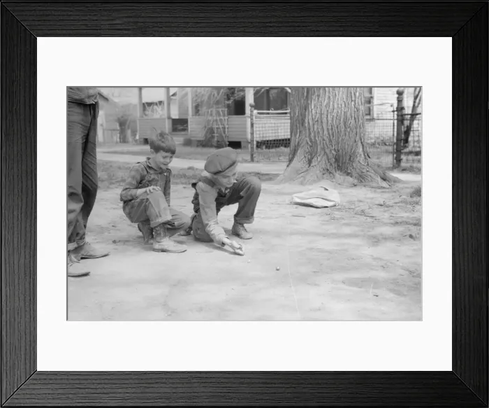 Framed Print : Shooting marbles, Woodbine, Iowa Framed Print : Shooting marbles, Woodbine, Iowa