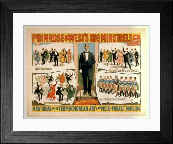 Framed Print : Primrose & Wests Big Minstrels all white performers Primros Framed Print : Primrose & Wests Big Minstrels all white performers Primros