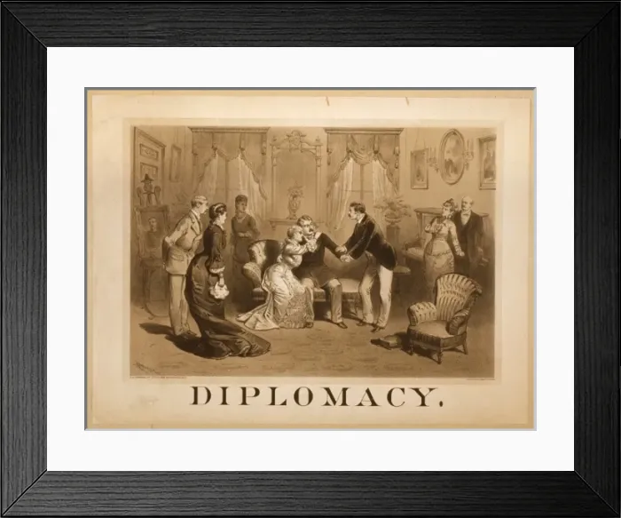 Framed Print : Diplomacy. Date c1878 Framed Print : Diplomacy. Date c1878