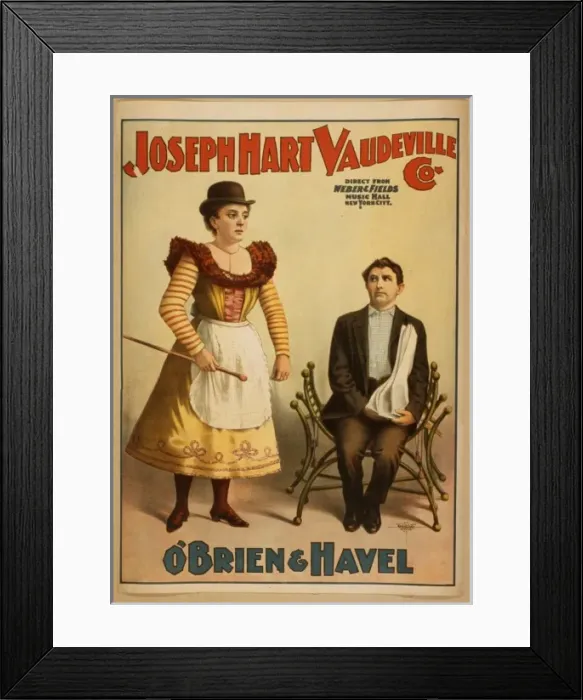 Framed Print : Joseph Hart Vaudeville Co. direct from Weber & Fields Music Framed Print : Joseph Hart Vaudeville Co. direct from Weber & Fields Music