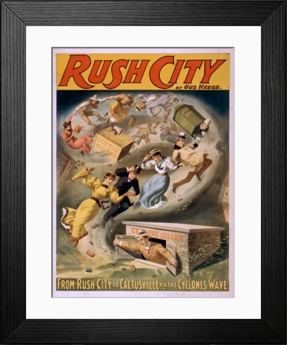 Framed Print : Rush City by Gus Heege Framed Print : Rush City by Gus Heege