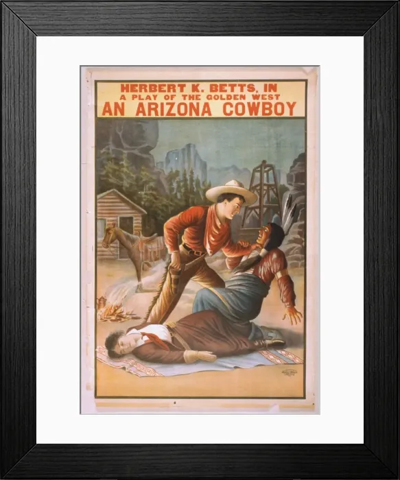 Framed Print : Herbert K. Betts in a play of the golden west, An Arizona co Framed Print : Herbert K. Betts in a play of the golden west, An Arizona co