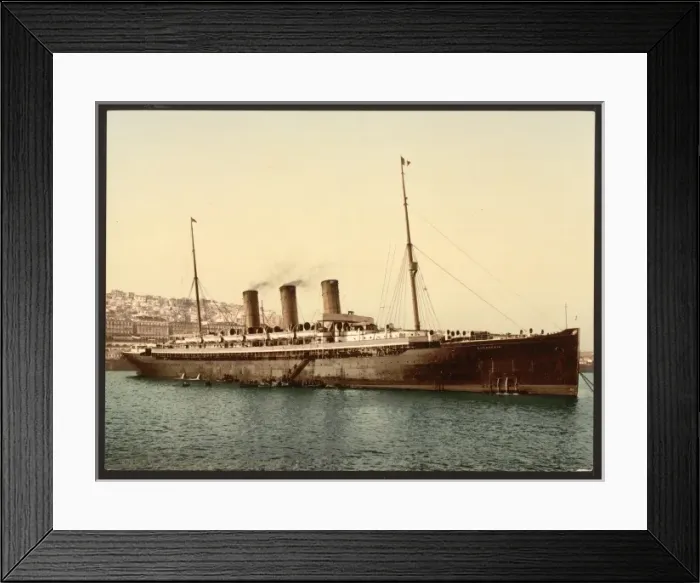 Framed Print : Steamship Normannia, Algiers, Algeria Steamship Normannia, A Framed Print : Steamship Normannia, Algiers, Algeria Steamship Normannia, A