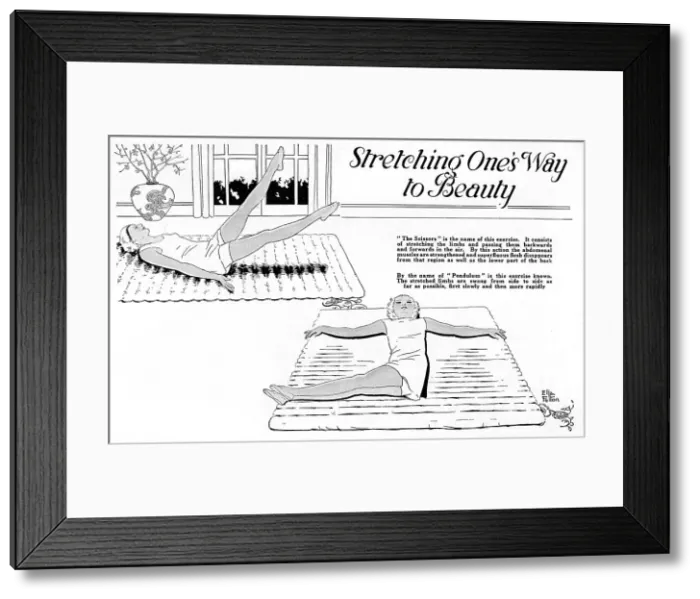 Framed Print : Scissors and Pendulum - Exercise regime for 1927 Framed Print : Scissors and Pendulum - Exercise regime for 1927
