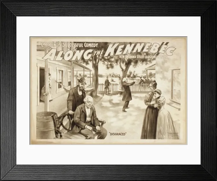 Framed Print : CR Renos successful comedy, Along the Kennebec a New Englan Framed Print : CR Renos successful comedy, Along the Kennebec a New Englan