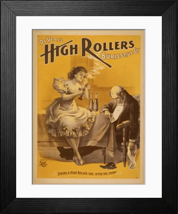 Framed Print : Deveres High Rollers Burlesque Co Framed Print : Deveres High Rollers Burlesque Co