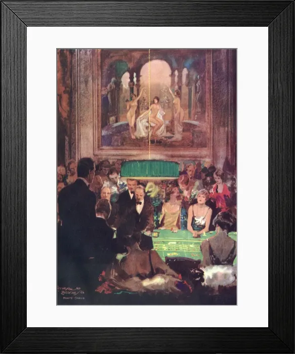 Framed Print : Fate-Vos Yeux by Howard Elcock - Monte Carlo casino, 1926 Framed Print : Fate-Vos Yeux by Howard Elcock - Monte Carlo casino, 1926