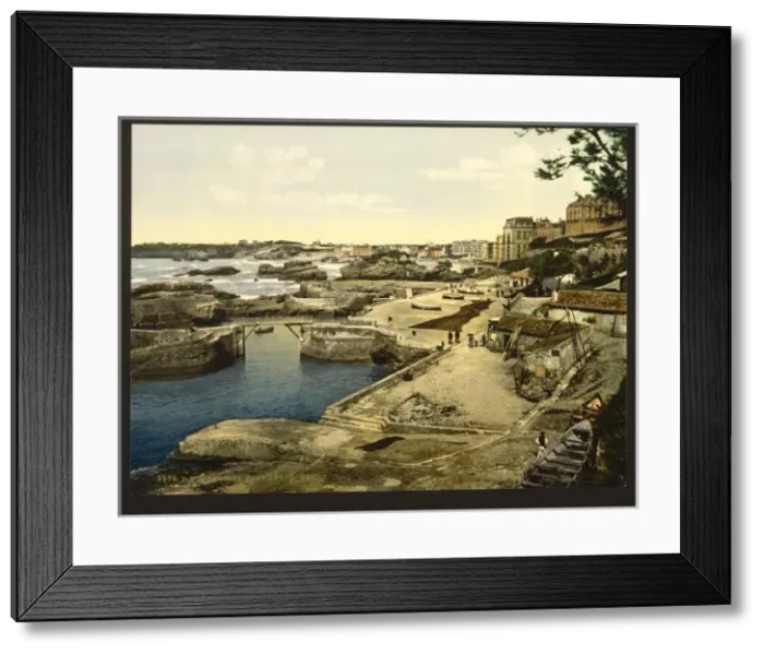 Framed Print : Fishing harbor, Biarritz, Pyrenees, France Framed Print : Fishing harbor, Biarritz, Pyrenees, France