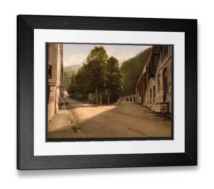 Framed Print : Darralde Gardens and Pic du Ger, Eaux Bonnes, Pyrenees, Fran Framed Print : Darralde Gardens and Pic du Ger, Eaux Bonnes, Pyrenees, Fran