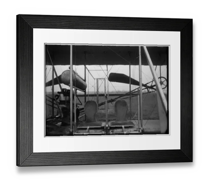 Framed Print : Close-up view of airplane, including the pilot and passenger Framed Print : Close-up view of airplane, including the pilot and passenger