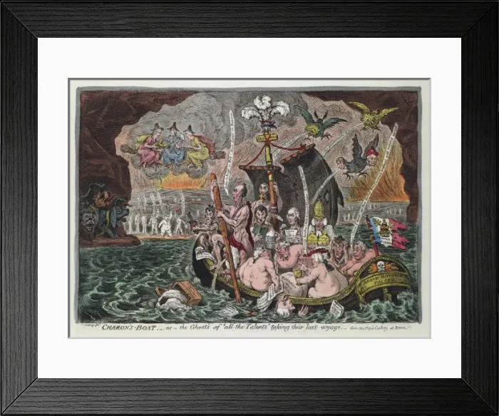 Framed Print : Charons Boat - or - the Ghosts of all the Talents taking th Framed Print : Charons Boat - or - the Ghosts of all the Talents taking th