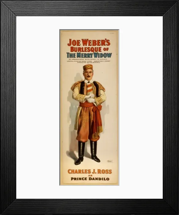 Framed Print : Joe Webers burlesque of The merry widow by arrangement with Framed Print : Joe Webers burlesque of The merry widow by arrangement with