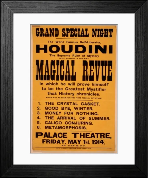 Framed Print : The world famous self-liberator, Houdini the supreme ruler o Framed Print : The world famous self-liberator, Houdini the supreme ruler o