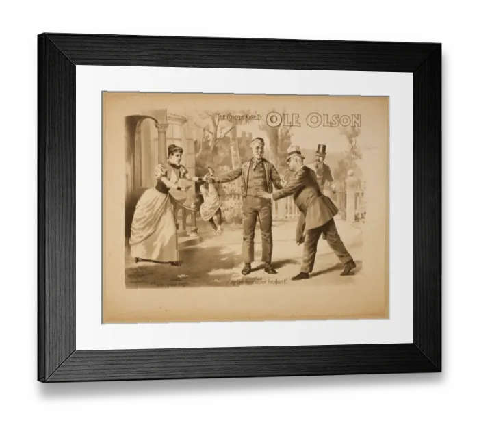 Framed Print : The comedy novelty, Ole Olson Framed Print : The comedy novelty, Ole Olson