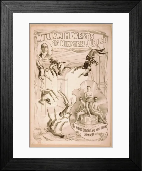 Framed Print : William H. Wests Big Minstrel Jubilee Framed Print : William H. Wests Big Minstrel Jubilee