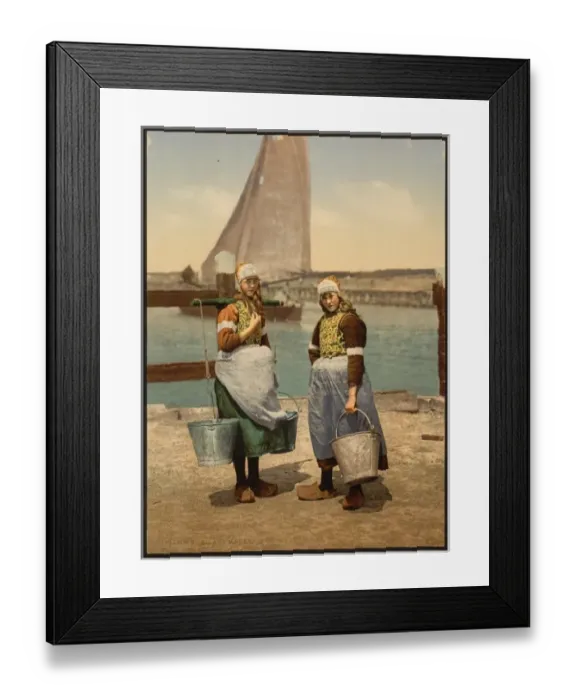 Framed Print : Native girls, Marken Island, Holland