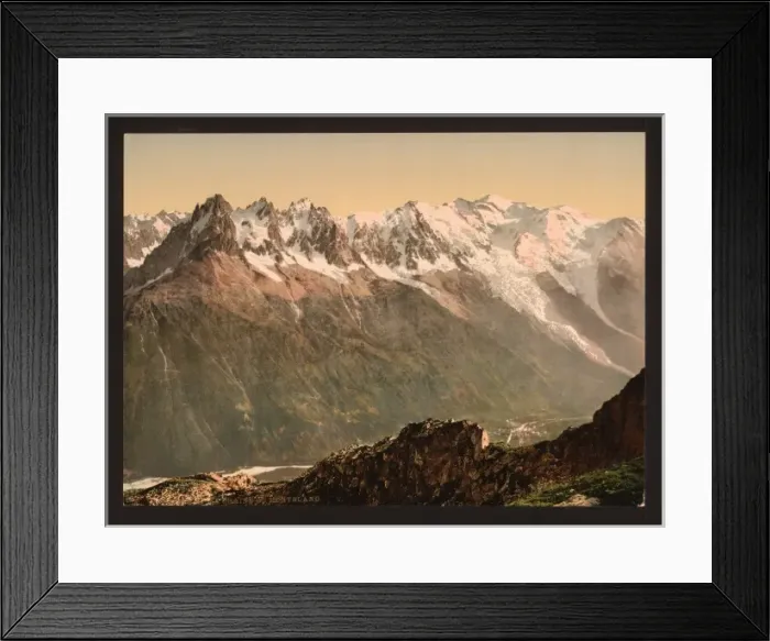 Framed Print : The valley of Chamonix from the Aiguille du Floria, Chamonix Framed Print : The valley of Chamonix from the Aiguille du Floria, Chamonix