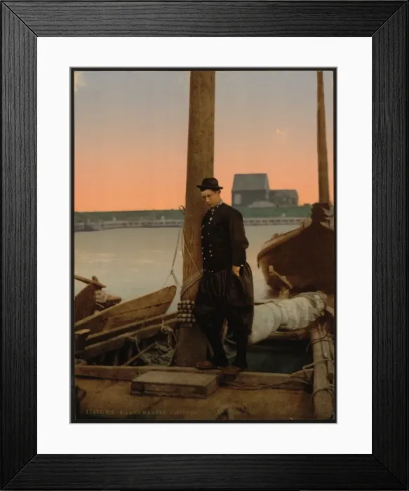 Framed Print : A Dutch fisherman, Marken Island, Holland Framed Print : A Dutch fisherman, Marken Island, Holland