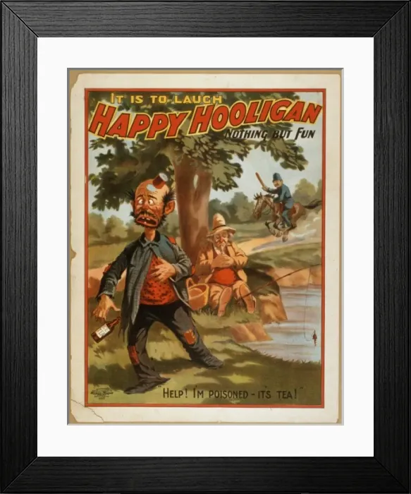 Framed Print : Happy Hooligan it is to laugh : nothing but fun Framed Print : Happy Hooligan it is to laugh : nothing but fun
