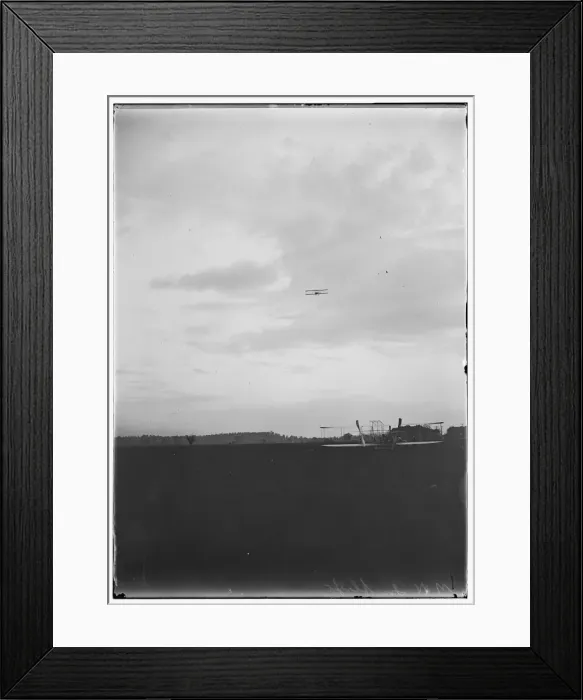 Framed Print : Distant view of Bishop Milton Wright during his first ride i Framed Print : Distant view of Bishop Milton Wright during his first ride i