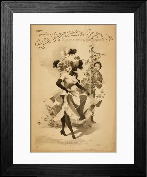 Framed Print : The Gay Morning Glories Vaudevillers & Burlesquers The Gay M Framed Print : The Gay Morning Glories Vaudevillers & Burlesquers The Gay M