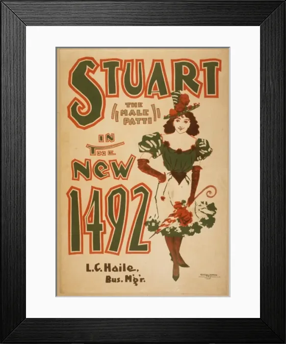 Framed Print : Stuart (the male Patti) in the new 1492 Framed Print : Stuart (the male Patti) in the new 1492