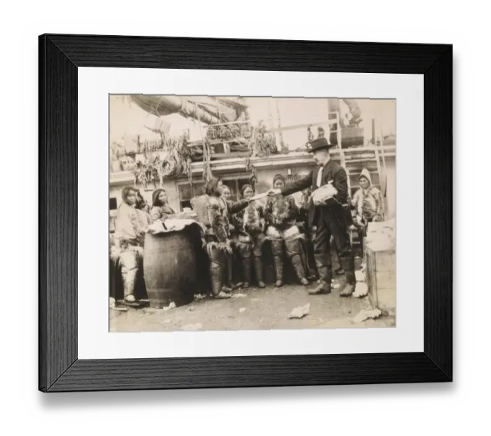 Framed Print : Robert Edwin Peary, full-length portrait, standing on deck o Framed Print : Robert Edwin Peary, full-length portrait, standing on deck o