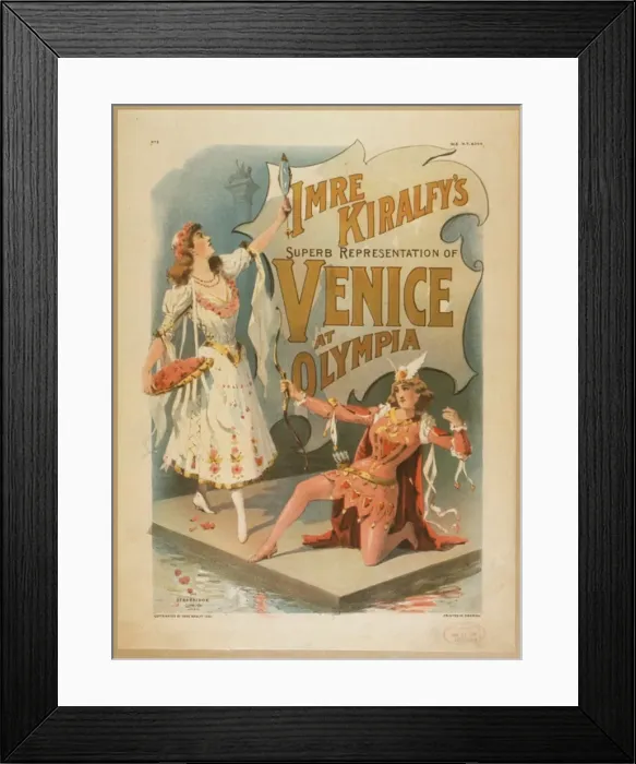 Framed Print : Imre Kiralfys superb representation of Venice at Olympia Framed Print : Imre Kiralfys superb representation of Venice at Olympia