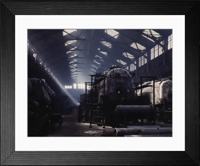 Framed Print : Santa Fe RR locomotive shops, Topeka, Kansas Framed Print : Santa Fe RR locomotive shops, Topeka, Kansas