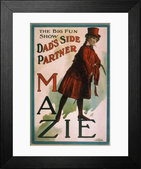 Framed Print : The big fun show, Dads side partner Mazie Framed Print : The big fun show, Dads side partner Mazie