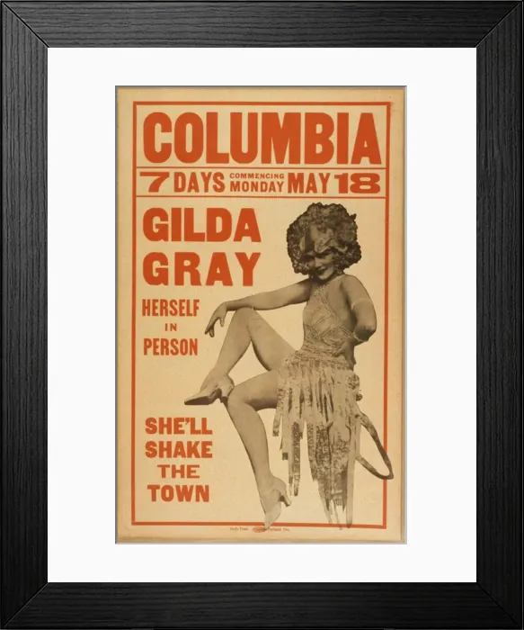 Framed Print : Gilda Gray herself in person Framed Print : Gilda Gray herself in person