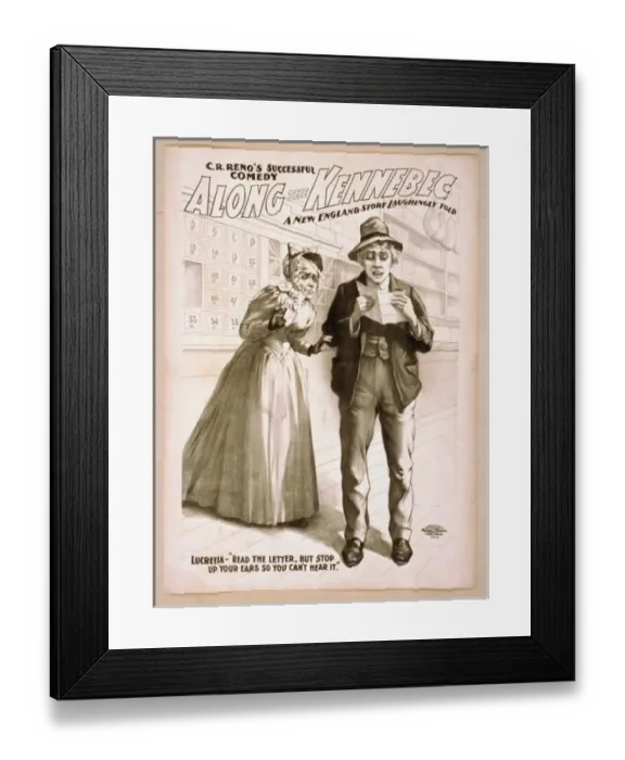 Framed Print : CR Renos successful comedy, Along the Kennebec a New Englan Framed Print : CR Renos successful comedy, Along the Kennebec a New Englan