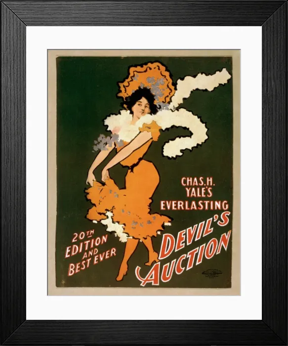 Framed Print : Chas. H. Yales everlasting Devils auction 20th edition Framed Print : Chas. H. Yales everlasting Devils auction 20th edition