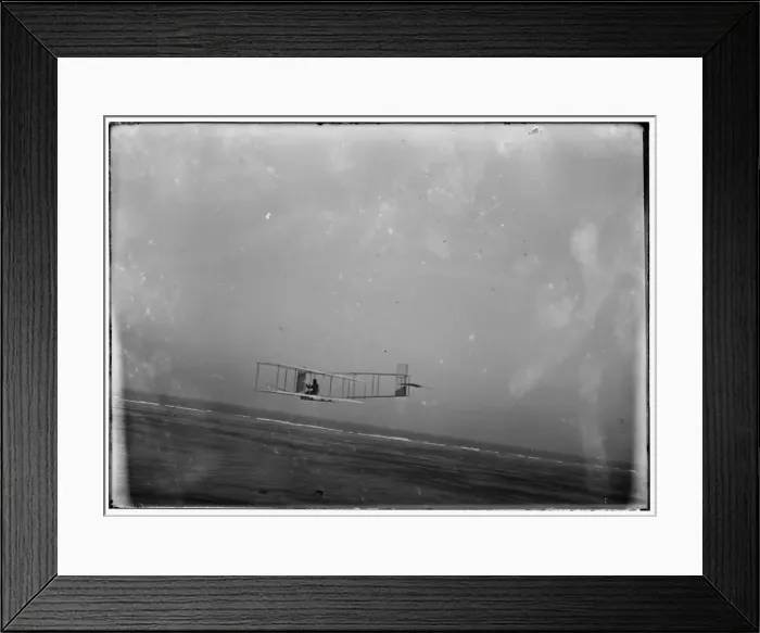 Framed Print : Left rear view of glider at a low altitude, showing the fixe Framed Print : Left rear view of glider at a low altitude, showing the fixe